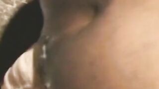 CentralFisting.com - Muscular black gay self-pleasures with a monster dildo in his as