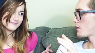 SmallGirlsInPorn.com - Super hot Alaina craves big dick fucking on the couch