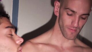 Mike Tiger wakes up to Kevin Sportwear and Diego Delavega huge dick