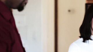 BlackCockLove.com - Adriana Chechik sucking and stroking his stiff massive dick hard