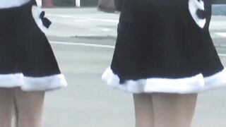 NipponSexTV.com - Short skirt Japanese teenagers caught on hidden voyeur cam