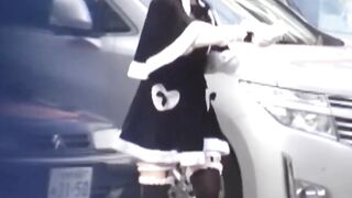 NipponSexTV.com - Asian teen dresses up for public spy cam action