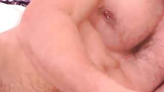 Buffed John Powers massaged his balls first before making his dick angry