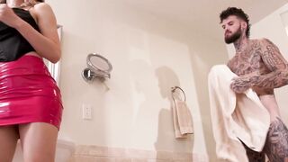 ADULT TIME - Turned On Swinger Wants To Suck On Huge Titties Transsexual Bimbos Brittney Kade's T-bimbos Penis SO BAD!