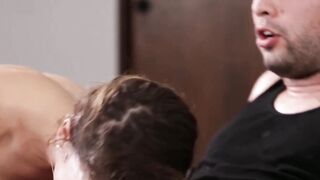 ADULT TIME - 19 Year Old Kristen Scott Literally BEGS Her Single Stepdad To Pounded Her! PART one AND two