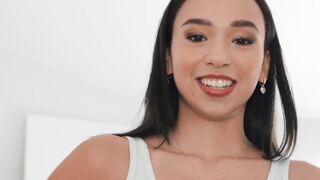 Tiny teen Dakota Tyler can barely fit Charles Deras massive dick