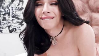 DEVILS TGIRLS - Pretty Dark Hair Transsexual Ariel Demure Gets Her Tight Asshole Boned By A Huge Penis