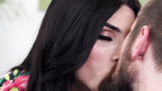 DEVILS TGIRLS - Pretty Dark Hair Transsexual Ariel Demure Gets Her Tight Asshole Boned By A Huge Penis