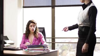 GIRLSWAY - Stacked Dominant Boss Kenzie Taylor Makes Her 2 Bad Gossiping Employees Eat Her Twat