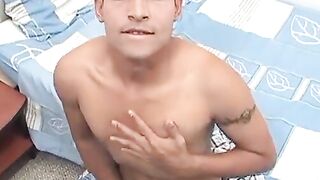 OTBXXX.com - Hernan enjoys stroking his rock hard dick until he bursts with warm cum