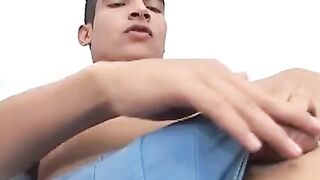 OTBXXX.com - Hernan enjoys stroking his rock hard dick until he bursts with warm cum