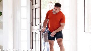 HETEROFLEXIBLE - Bushy Muscle DILF Assfucks His Stepson & His Coworker After Caught Getting Blown