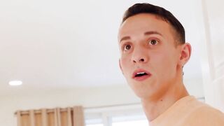 ADULT TIME - Lucca Mazzi Caught boyfriend's Twinky Latino Stepbro Des Irez Jerking Off To Him Inside The Shower!