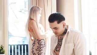 JOYMII - Great Blonde chick Gets Her Soak Twat Plowed Into Doggy Style