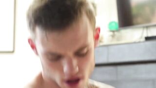 Scott Finn and Ty Derrick bareback after passionate rimjob
