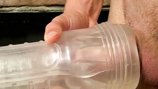Hot young Alex Jordan jerking off with fleshlight solo