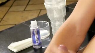 Hot young Alex Jordan jerking off with fleshlight solo