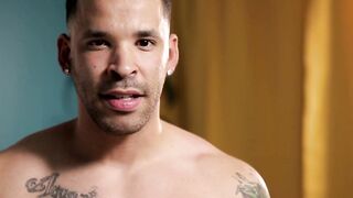 NextDoorXXX.com - Inked jock strokes his massive trimmed cock