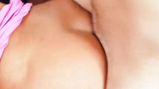 Ebony babe Demi Nova shoved down my cock in her throat before I fucked her hard