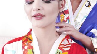 TinyAsianPussy.com - Asian teen Christy Love eating wet pussy in kimono 69 lesbian ac