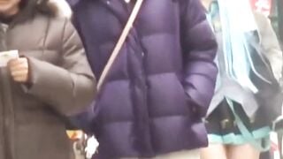 NipponSexTV.com - Juicy 18yo Japanese legs arouse public voyeur