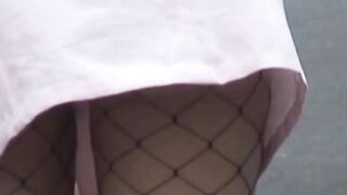 NipponSexTV.com - Juicy 18yo Japanese legs arouse public voyeur