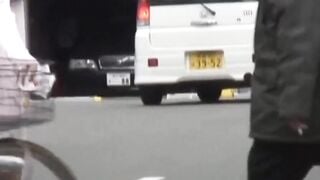 NipponSexTV.com - Juicy 18yo Japanese legs arouse public voyeur