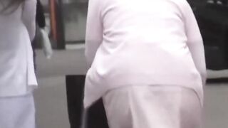 NipponSexTV.com - Juicy 18yo Japanese legs arouse public voyeur