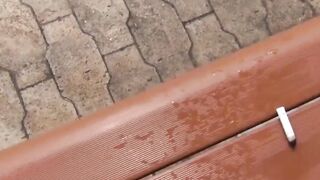 NipponPissTV.com - Debauched Asian schoolgirl pissing hard in public view on streets