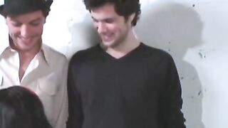 Dean and Derek are two horny European straight guys who are tugging their cocks toget