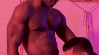 Jock Argos fucked bareback by Black maledom Liam Cyber