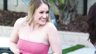 ALL SLUTS STROKES - sexual Sunbathing Turns In Steamy Lesbo 3 Way With 3 Stunning Girls