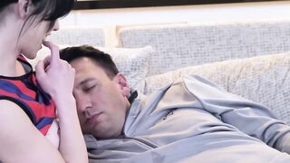Soccer teen besties suck coaches dick while he is sleeping