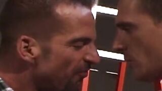 David Griffin and Brandon Irons indulge in ass plowing and fisting session.