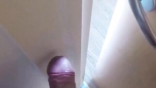 Muscled dude Amas enormous cock and balls stroked savagely by curly twink Alex