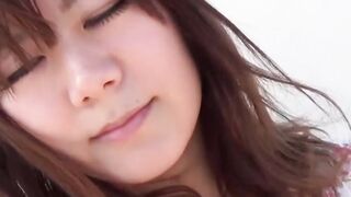 Redhead Japanese beauty outdoor solo pussy play and pissing
