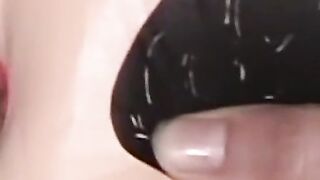 Tattooed jock jerking off and pounding blow up doll solo
