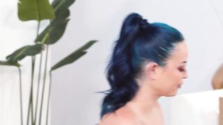 NURU STROKES - Pretty sluts Returns The Favor To A Neighbors By Fucking Him During Nuru Strokes