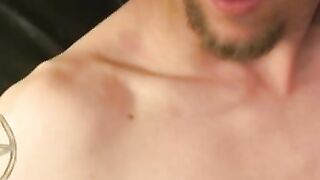 Skinny amateur jerks off his small erect cock and cums