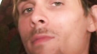 Skinny amateur jerks off his small erect cock and cums