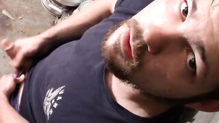 Straight thug have nice session of stroking his penis
