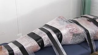 Restrained hunk endures tickling torment from his dom