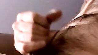 Hardcore masturbation with older dude with hairy chest