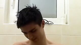 TwinkUndie.com - Horny Jake's wet and hard orange undies solo jerk off