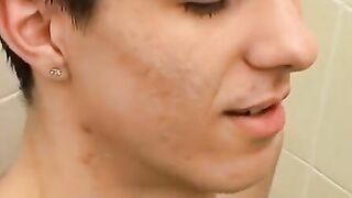 TwinkUndie.com - Horny Jake's wet and hard orange undies solo jerk off