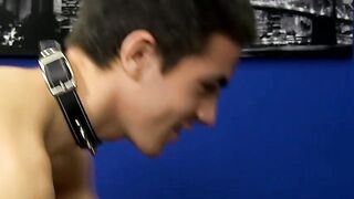 Submissive twink bitch tied up for some raw penetration