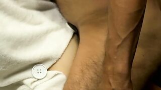 Pierced mature homo happily barebacks young blonde lover