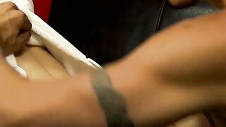 Pierced mature homo happily barebacks young blonde lover