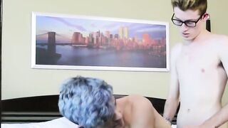 Hunter Reed and Jacob Grant bareback fuck and cum in mouth