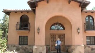 Postman ties and fucks blonde housewife